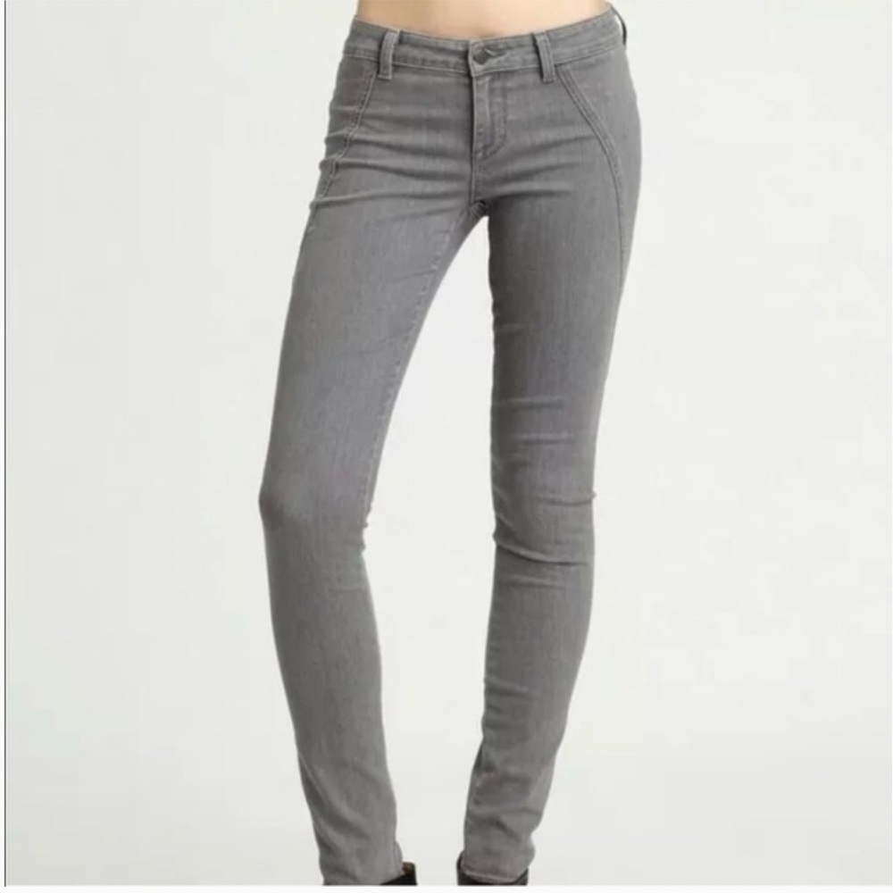 Vince Grey Skinny Seamed Stretch Legging Jeans